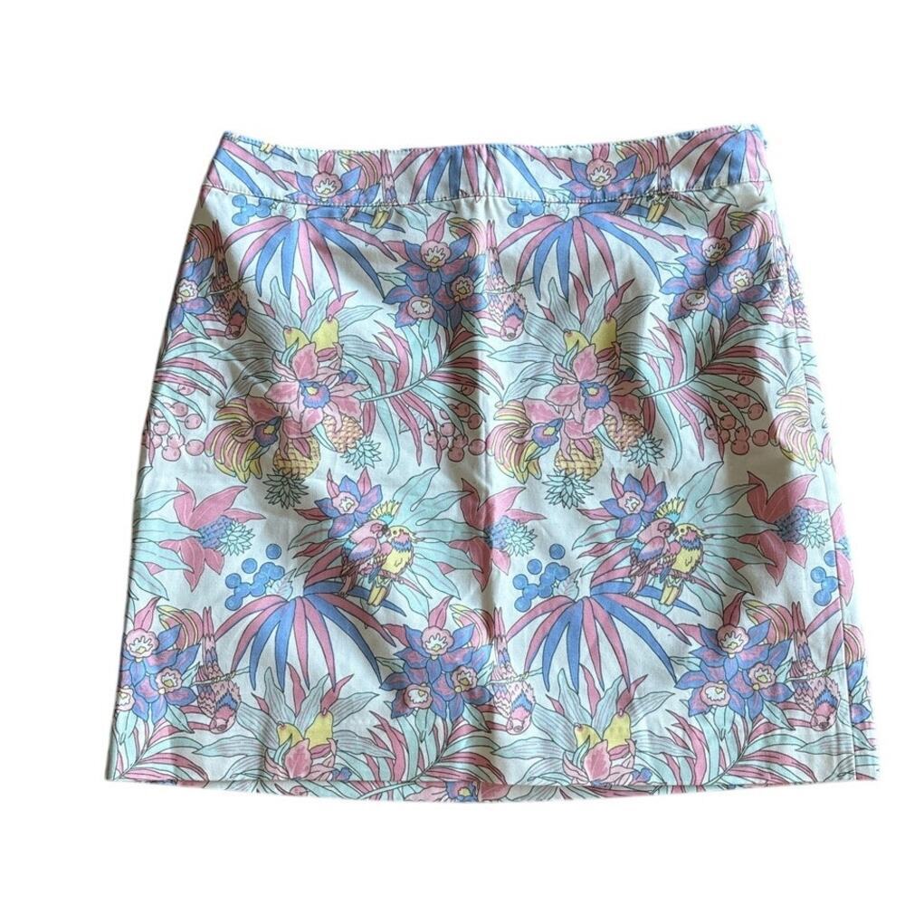 Talbots NWT Pastel Floral Mini Skirt 100% Cotton Spring Preppy Cottagecore - Picture 5 of 5